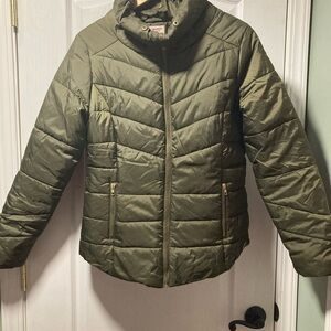 Olive Green Quilted Jacket